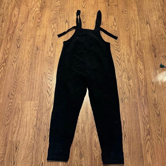 Lucy & Yak Black Corduroy Overalls Dungarees size small 30” tapered full - Picture 9 of 11